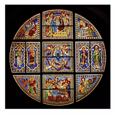 Architekturbuntglas-Art Window Panels Decorative Custom-Muster für Kirche