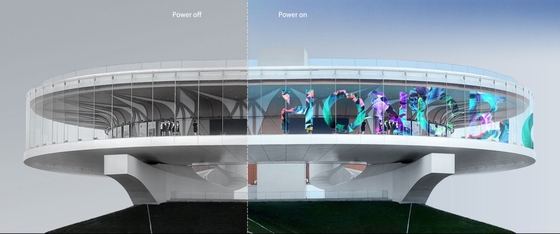 Farbenreicher P20 P31.25 transparenter LED Film RGB selbstklebend